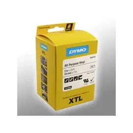 Dymo Label Band XTL 1868755 Vinyl schwarz auf weiß 54mm x 7,5m