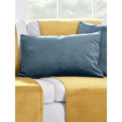 La housse coussin zippée  Hagemann bleu