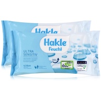 Hakle Feucht Ultra Sensitiv 42 Blatt Feuchtes Toilettenpapier Nachfüller (2er P