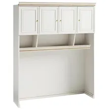 aea Kleiderschrank mit Nische für Hocker 63 x 246 x 202 cm Weiß