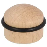 MS Beschläge - Türschützer Holz Türstopper Bodentürstopper Umlaufender Gummiring Bodentürpuffer Buche