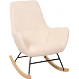 MCW Schaukelstuhl MCW-N13 Stoff/Textil 320 g/m2 320 g/m2 80 x 100 x 80 cm Weiß ergonomisch