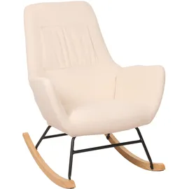 MCW Schaukelstuhl MCW-N13 Stoff/Textil 320 g/m2 320 g/m2 80 x 100 x 80 cm Weiß ergonomisch
