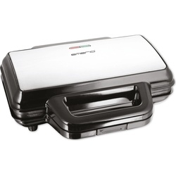 Emerio Sandwichtoaster 2-Scheiben-Toaster XXL Muschelform, Toaster, Schwarz, Silber