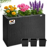 CASARIA Blumenkasten 30,5 x 83 x 60 cm Schwarz