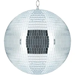 Relaxdays Discokugel, zum Aufhängen, für Decke, große Spiegelkugel, Party Deko, Mottoparty, Diskokugel Ø 30 cm, silber