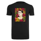 MERCHCODE Ladies Frida Kahlo Portrait Tee in Schwarz, Größe S