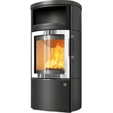 Kaminofen Hark 44-5.1 GT ECOplus RUA 5 kW - Ofenkacheln: deco-schiefer - Korpus: graphit/verchromt