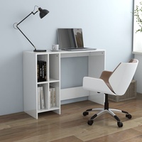 Prolenta Premium Computertisch Hochglanz-Weiß 102,5x35x75 cm Holzwerkstoff