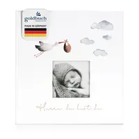 Goldbuch Hurra-Du bist da! 30x31 60 weiße Seiten Babyalbum 15474