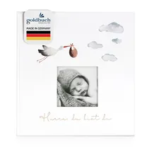Goldbuch Hurra-Du bist da! 30x31 60 weiße Seiten Babyalbum 15474