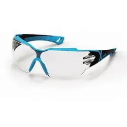 Schutzbrille pheos cx2 farblos supravision excell schwarz/hellblau - schwarz