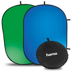 Hama Fotohintergrund Mobiler Greenscreen u. Bluescreen Baumwolle 150×200 cm blau|grün