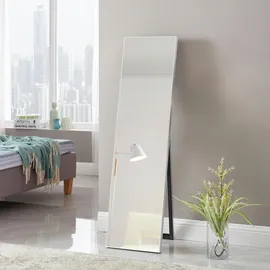 [en.casa] Standspiegel Barletta 150 x 35 cm Silber