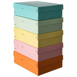 Falken Archivbox PURE Box DIN A4 100 mm Pastell 5 Stück