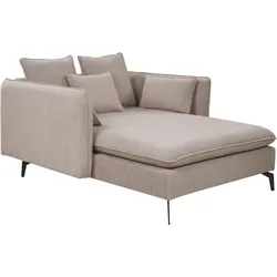 Chaiselongue taupe / schwarz CHARMES