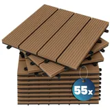 DEUBA WPC Fliesen Klassik Terrakotta 30 x 30 cm 55 St.