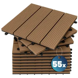 DEUBA WPC Fliesen Klassik Terrakotta 30 x 30 cm 55 St.