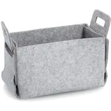 Zeller 14445 Aufbewahrungskorb, Filz, grau, ca. 29 x 15 x 17,5 cm