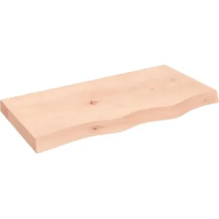 vidaXL Waschtischplatte 80x40x(2-6) cm Massivholz Unbehandelt