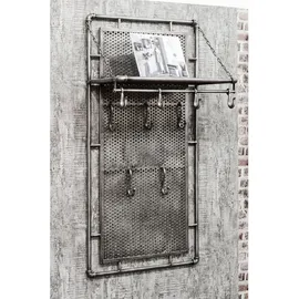 Haku-Möbel HAKU Möbel Wandgarderobe 15889 anthrazit Metall 9 Haken 60,0 x 120,0 cm