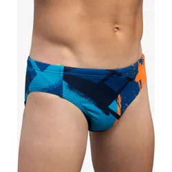 Badehose Slip Herren Wasserball - Street blau M