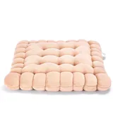 Noa Store Kekskissen, Keksförmige Bodenkissen, Yoga-Kekskissen zum Sitzen auf dem Boden, Schaumstoff-Bodenliege, getuftetes bequemes Stuhlkissen, Foor Kissen, Braun