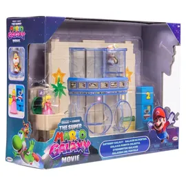 Super Mario Galaxy Movie Spielset Gateway Galaxy Diorama mit 3,8 cm großer Prinzessin Peach und Captain Toad Figur