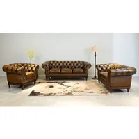 Chesterfield Ledergarnitur Leder 3/2/1 London UVP*6.990,- SOFORT LIEFERBAR NEU