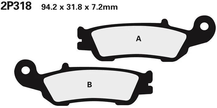 NISSIN Straßenbremsbeläge / Off-Road Sintermetall - 2P-318ST