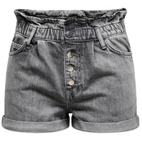 ONLY Jeansshorts »ONLCUBA LIFE PAPERBAG«, grau