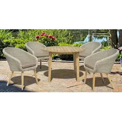 Garten-Essgruppe GARDEN PLEASURE "ARVADA", braun (hellbraun), Sitzmöbel-Sets