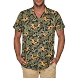 Riverso Hawaiihemd Regular Fit floral Schwarz M