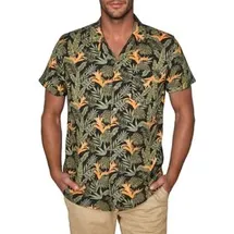 Riverso Hawaiihemd Regular Fit floral Schwarz M