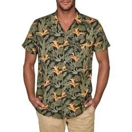 Riverso Hawaiihemd Regular Fit floral Schwarz M