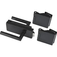 Dormaglas Dormakaba, - Beschlagsgarnitur Classic, unversperrbar, Aluminium schwarz RAL