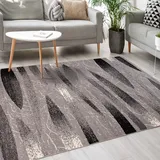 Mazovia Modern Teppich - Kurzflor - Teppich für Wohnzimmer, Schlafzimmer, Esszimmer - ÖKO-TEX Wohnzimmerteppich, Robust und pflegeleicht, Niedrige Florhöhe – Teppiche - grau 160 x 220 cm