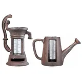 1 klassischer Regenmesser aus Gusseisen. Kanne oder Pumpe mit Glas, Landhausstil