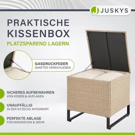Juskys Polyrattan Lounge Santorini - Creme