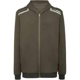 Plein Sport Sweatjacke Herren Oliv/Weiß XL