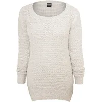 URBAN CLASSICS Damen Kvinder lang wrap Sweater Pullover, Weiß XL