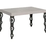 Karamay Cashmere Ausziehtisch 140/224x80cm mit anthrazitfarbenen Beinen - Grau