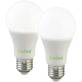 Luminea 2er-Set LED-Lampen mit Radar-Sensor, E27, 12 Watt, 1.150 lm, F, 6500 K