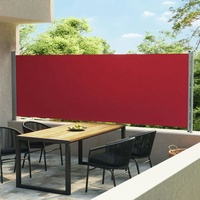 vidaXL Ausziehbare Seitenmarkise 160 x 600 cm rot