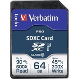 Verbatim SDXC Pro 64GB Class 10 UHS-I U3