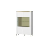 Möbel Kraft Vitrine 110,4 x 169 x 40 cm Weiß