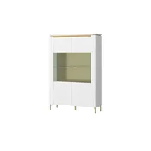 Möbel Kraft Vitrine 110,4 x 169 x 40 cm Weiß