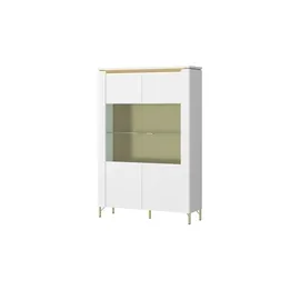 Möbel Kraft Vitrine 110,4 x 169 x 40 cm Weiß