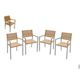 Gravidus Gartenstuhl 53 x 54 x 86 cm silber 4 St.