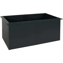 Mendler Hochbeet HWC-N24, Metallhochbeet Gemüsebeet Blumenkasten Pflanzkübel, Schneckenkante 78x170x90cm Eisen 52kg, anthrazit